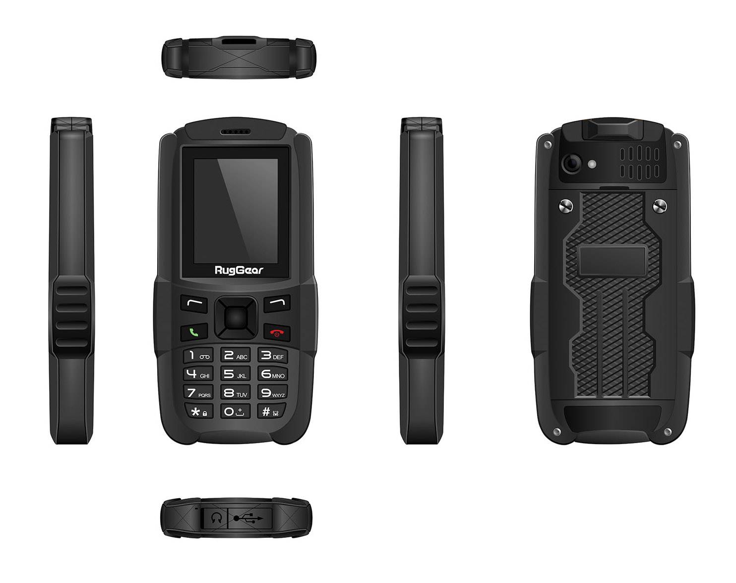 RugGear RG129 Outdoor-Handy Schwarz