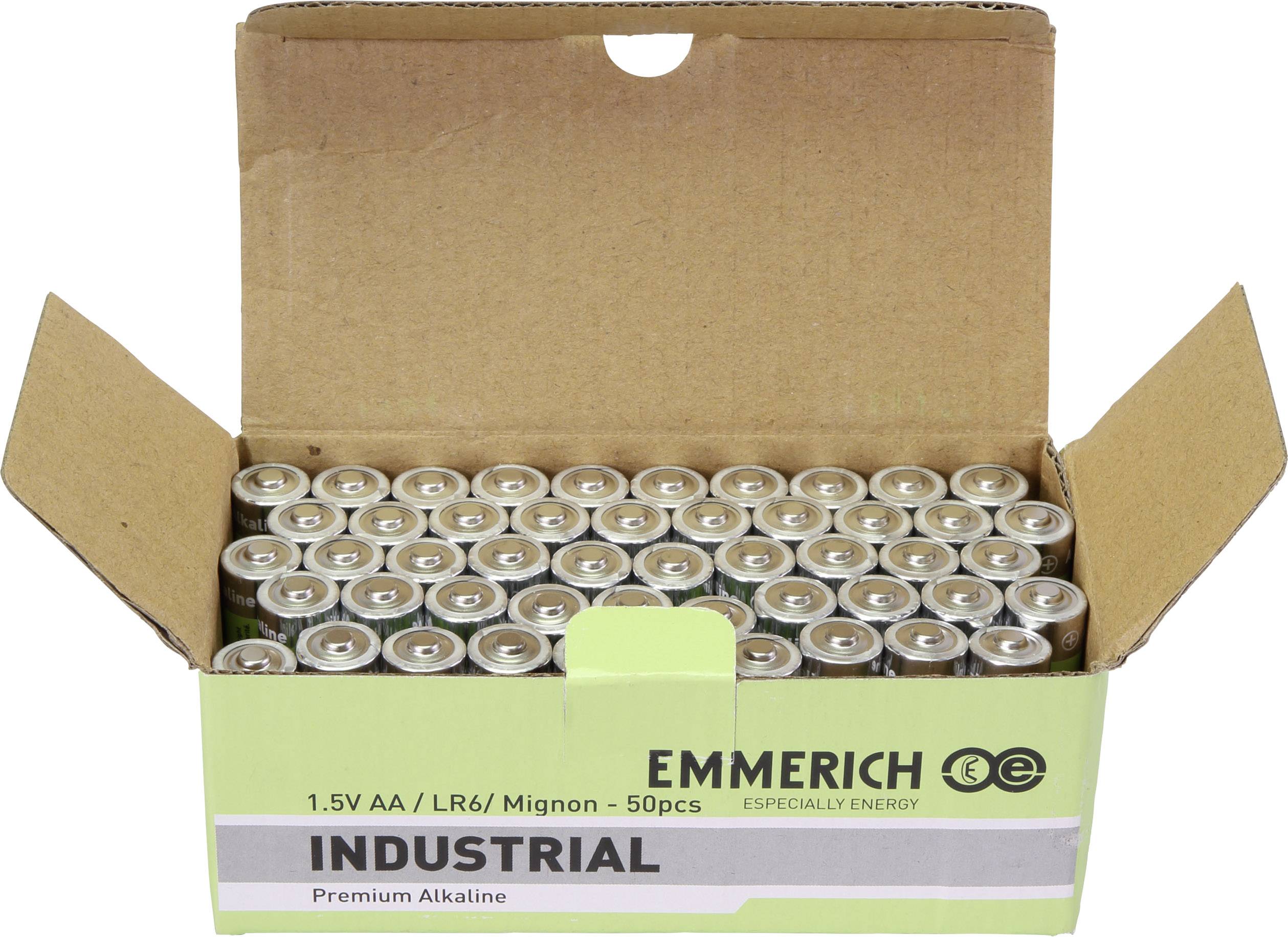 Emmerich Industrial LR06 Mignon (AA)-Batterie Alkali-Mangan 2900 mAh 50St.