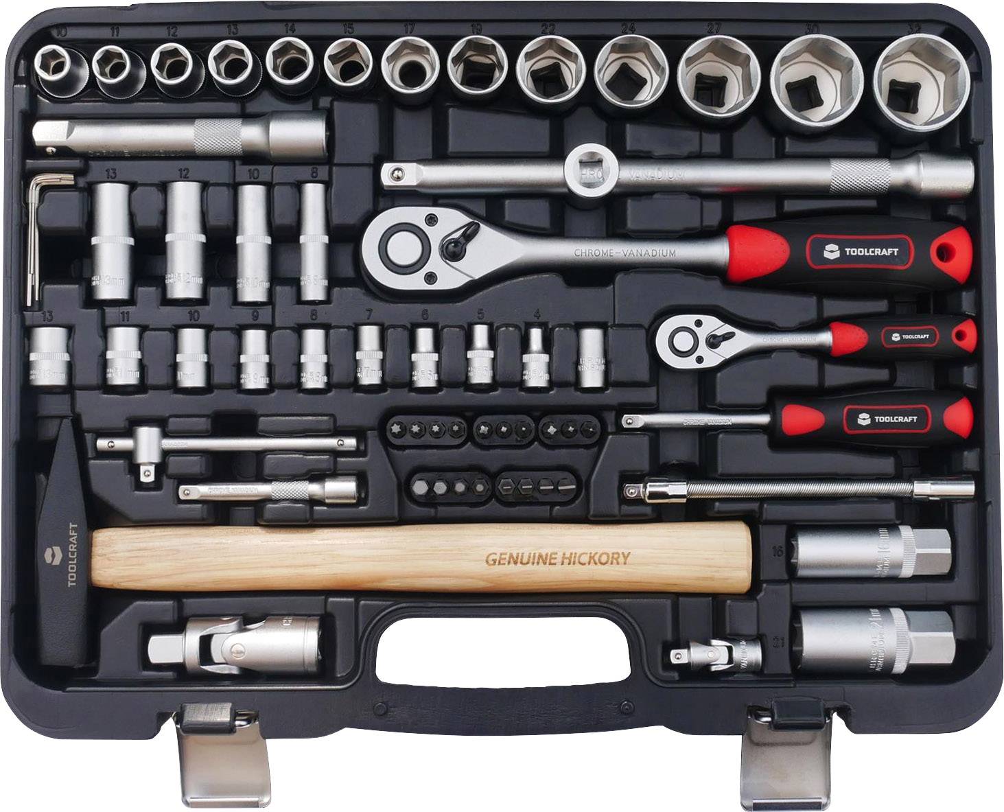 TOOLCRAFT professioneller TO-4987893 Werkzeugkoffer bestückt 77teilig