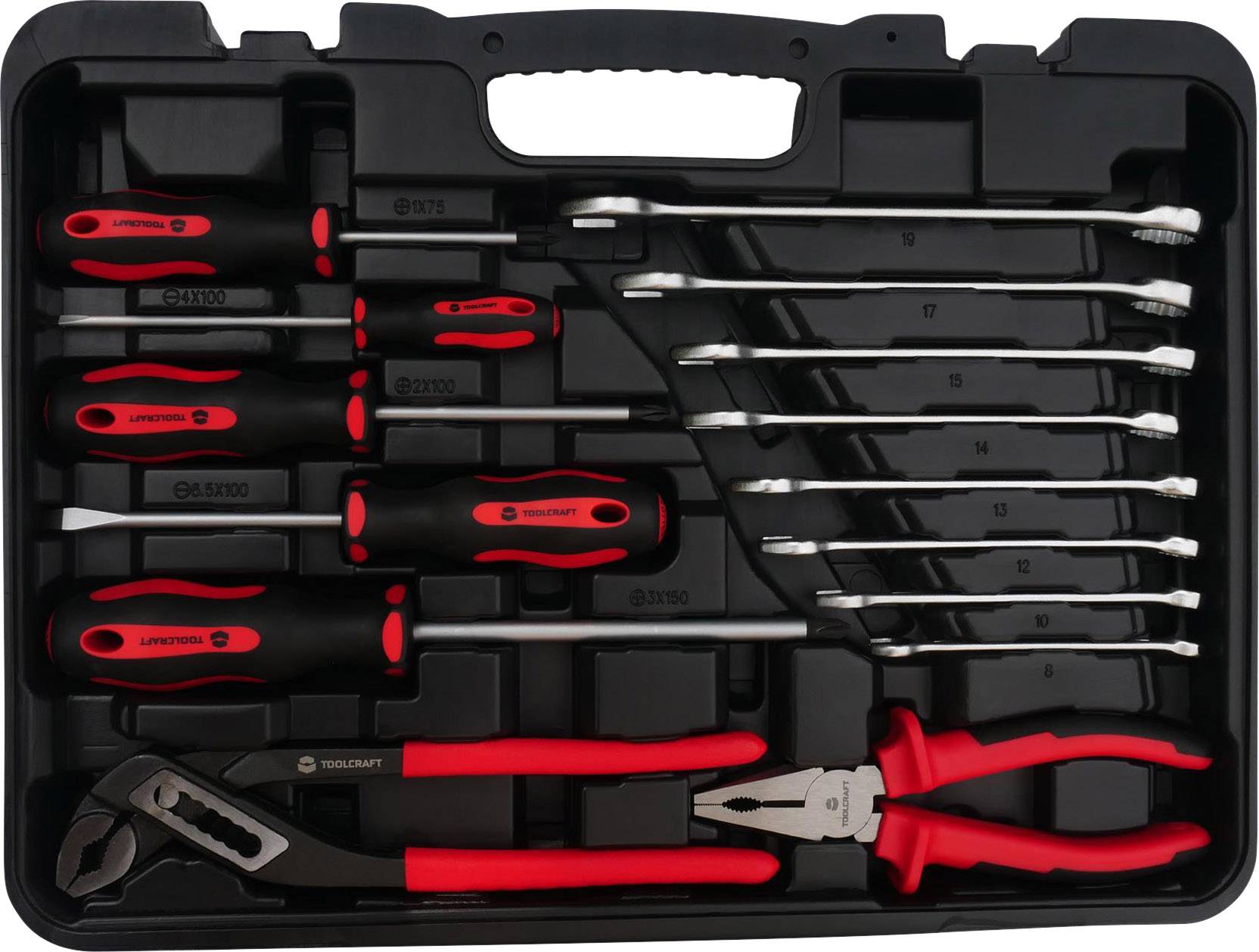TOOLCRAFT professioneller TO-4987893 Werkzeugkoffer bestückt 77teilig