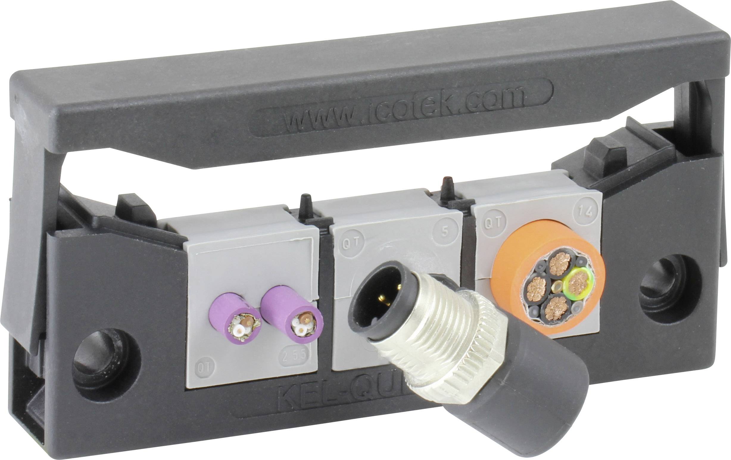 Icotek KEL-QUICK E3 Kabeleinführungsleiste Polyamid Schwarz 1St.