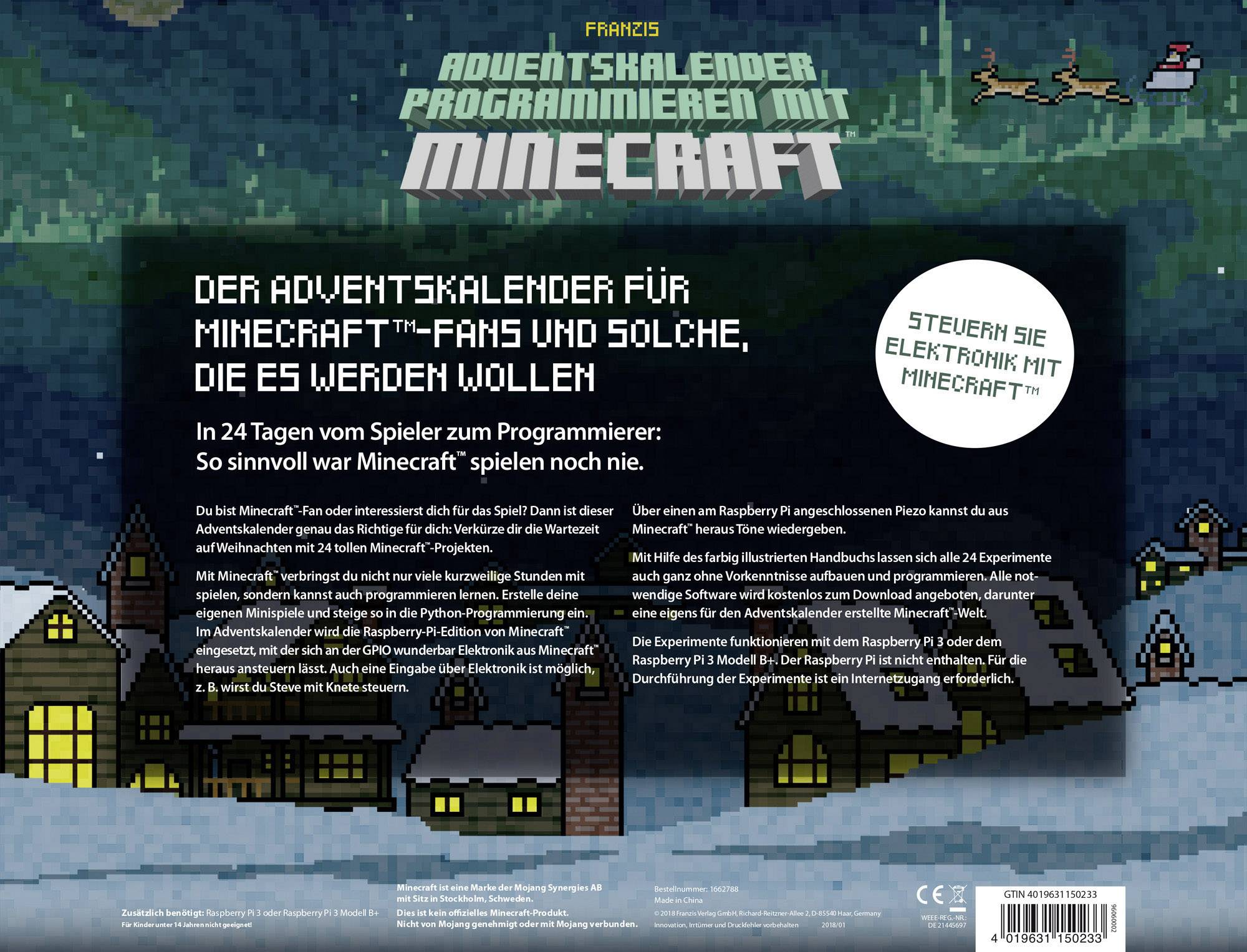 MAKERFACTORY Programmieren mit Minecraft™ Adventskalender