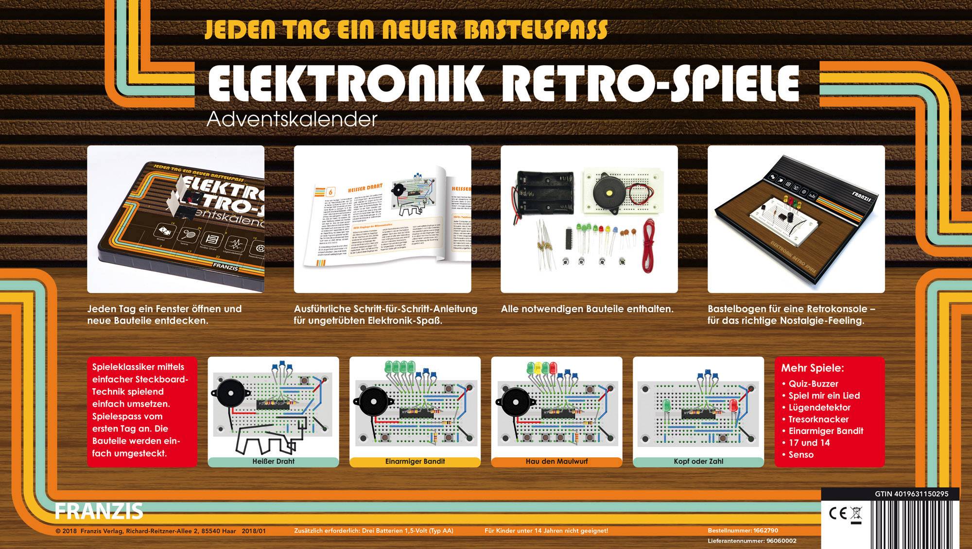 Elektronik Retro-Spiele Adventskalender