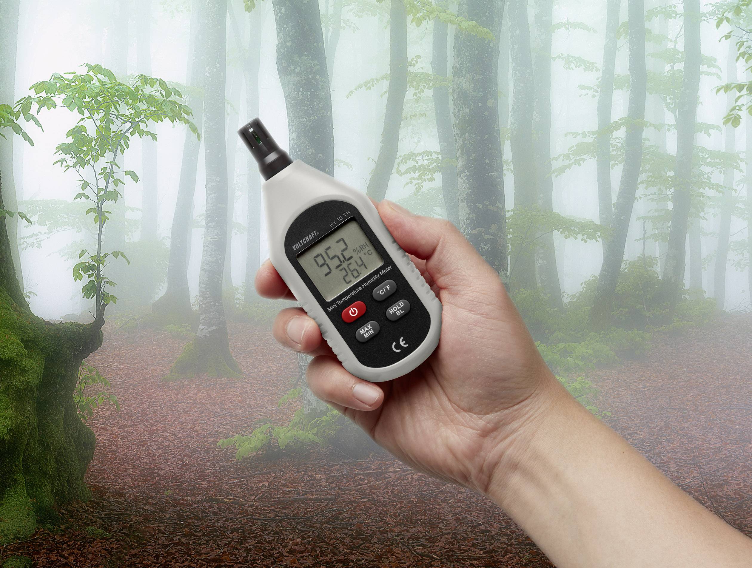 VOLTCRAFT HY-10 TH Luftfeuchtemessgerät (Hygrometer) 0% rF 100% rF