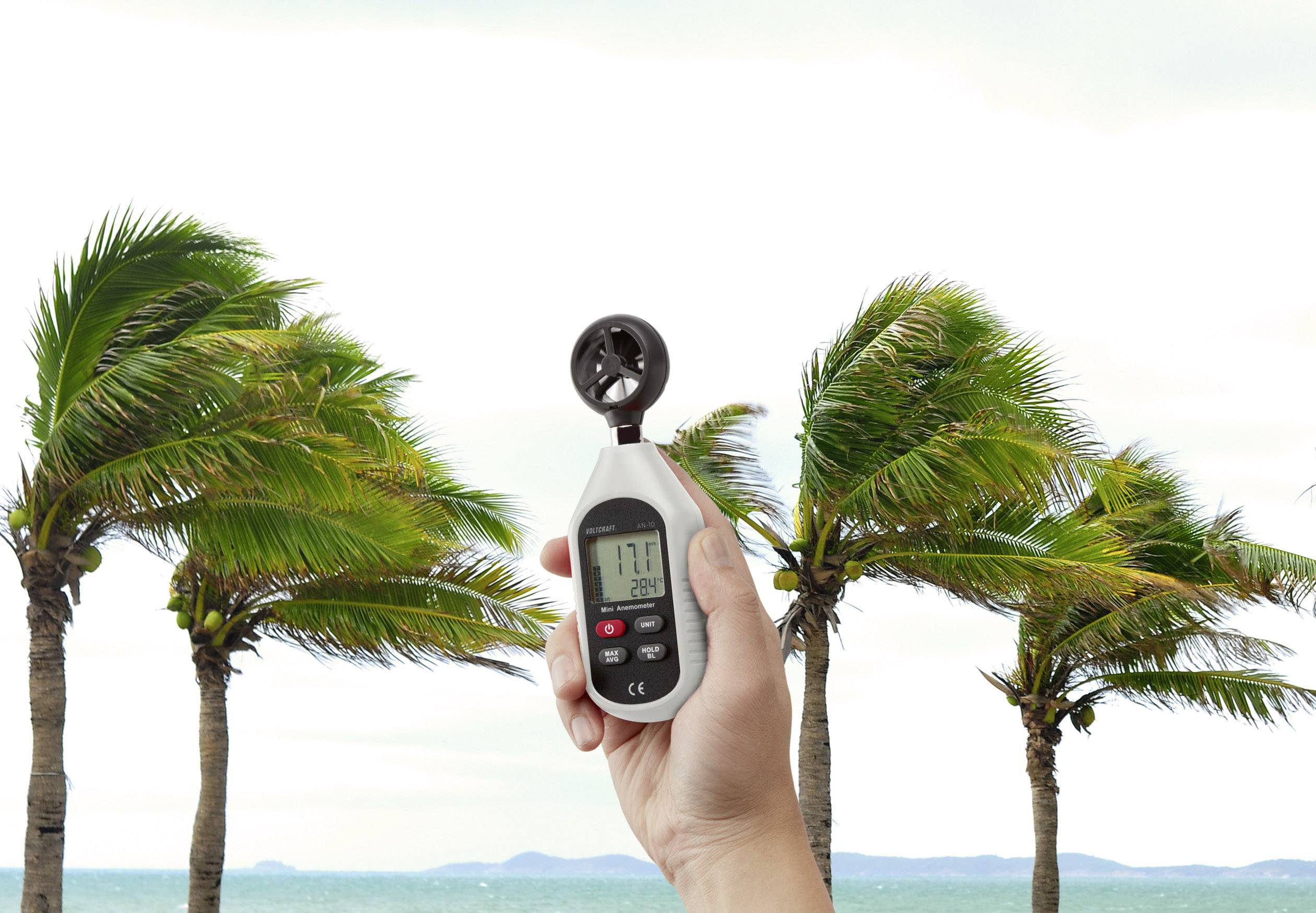 VOLTCRAFT VC AN-10 Wingtra_CH Anemometer 0.3 bis 30 m/s Magnet-Flügelrad