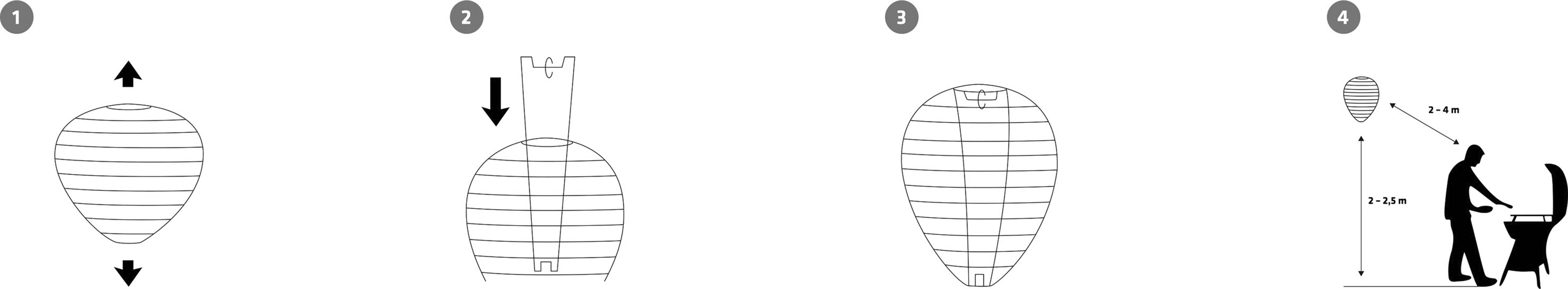 Gardigo Wespennest-Attrappe 2er-Set (Ø x H) 200 mm x 280 mm 2 St.