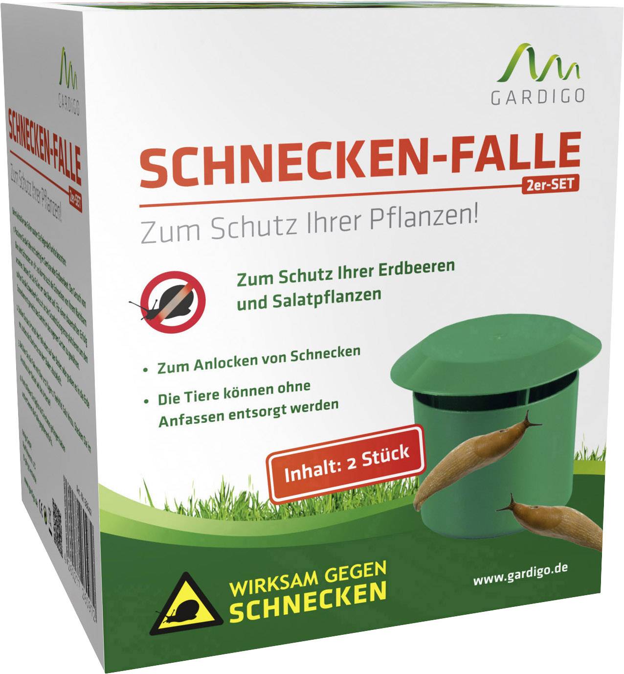 Gardigo Snail Trap Schneckenfalle Funktionsart Lockstoff  2 St.