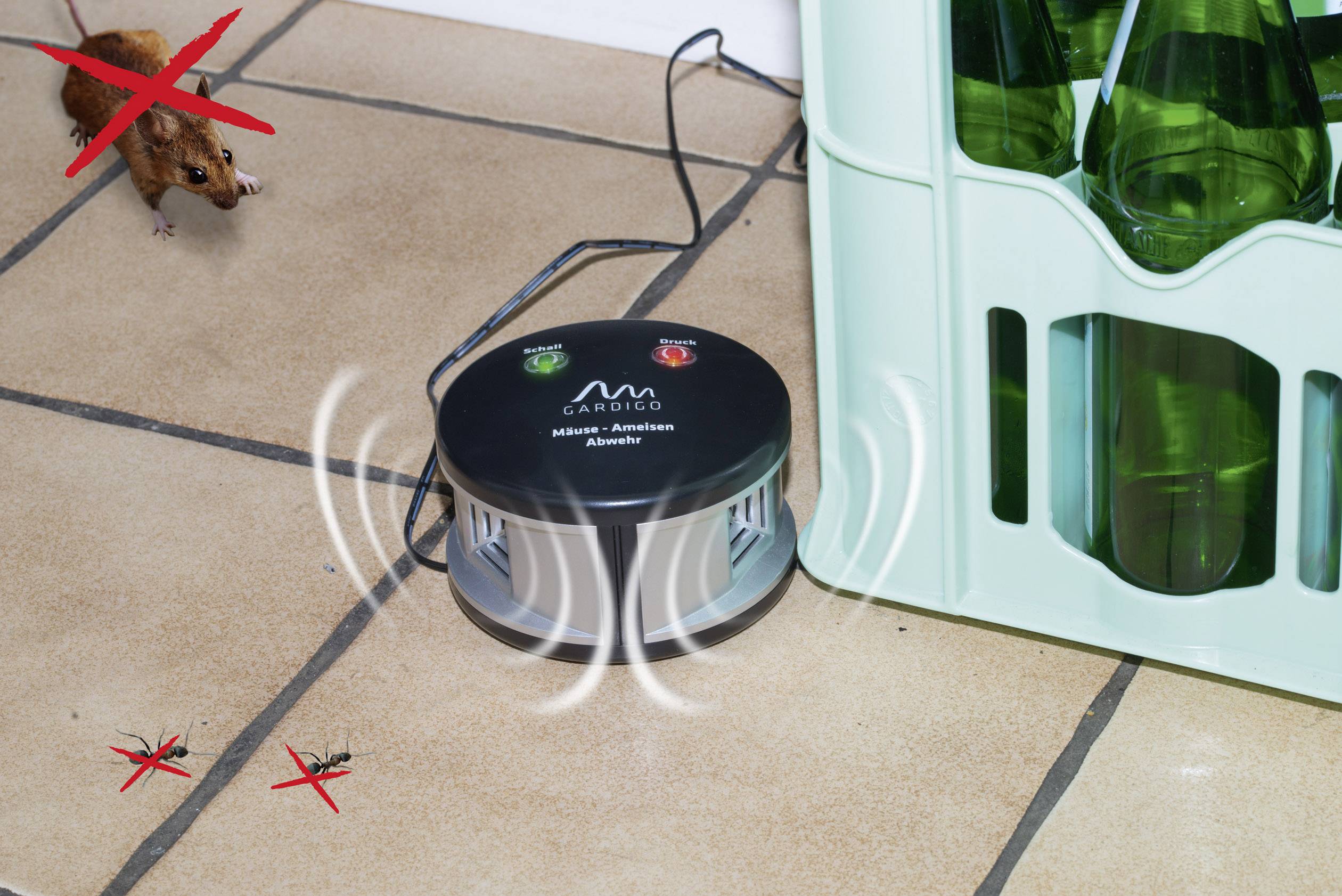 Gardigo Duo Schädlingsvertreiber Funktionsart Multifrequenz Wirkungsbereich 550 m² 1 St.