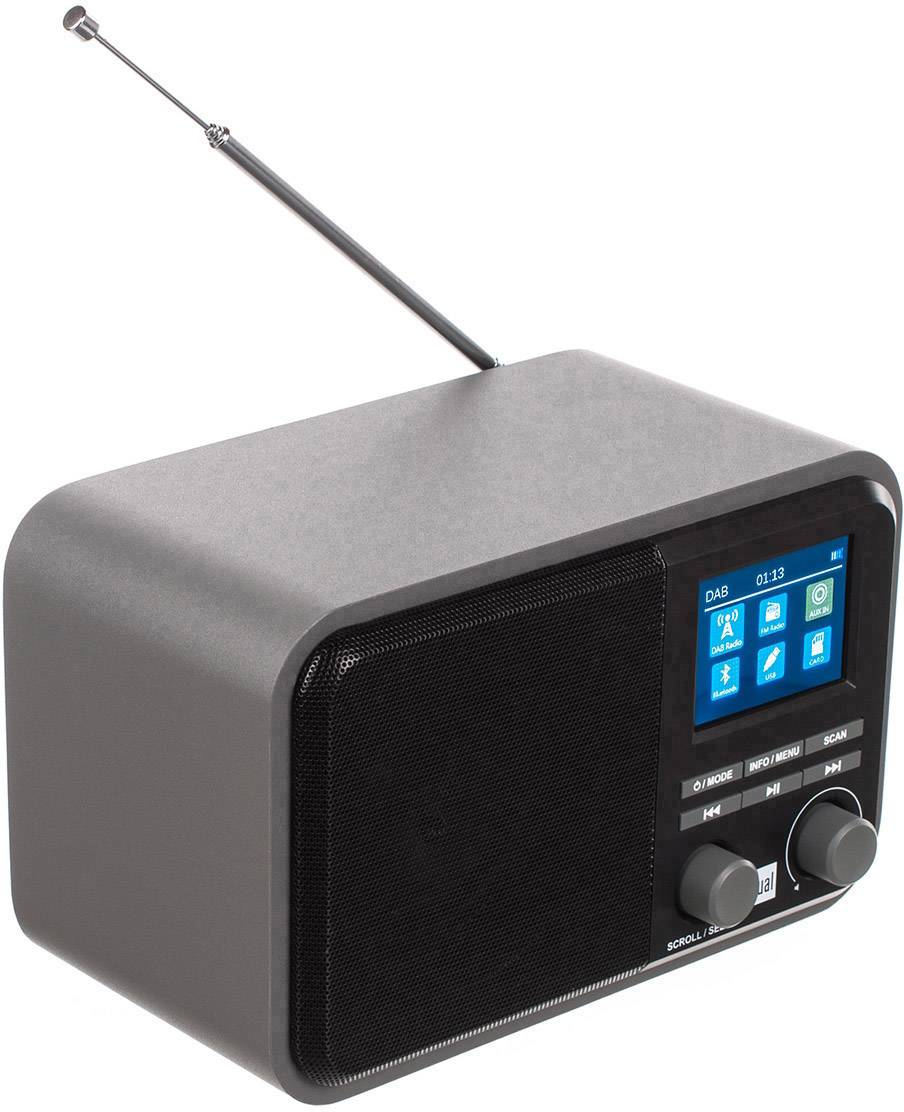 Dual DAB 51 Tischradio DAB+, UKW AUX, Bluetooth®, SD, USB Grau