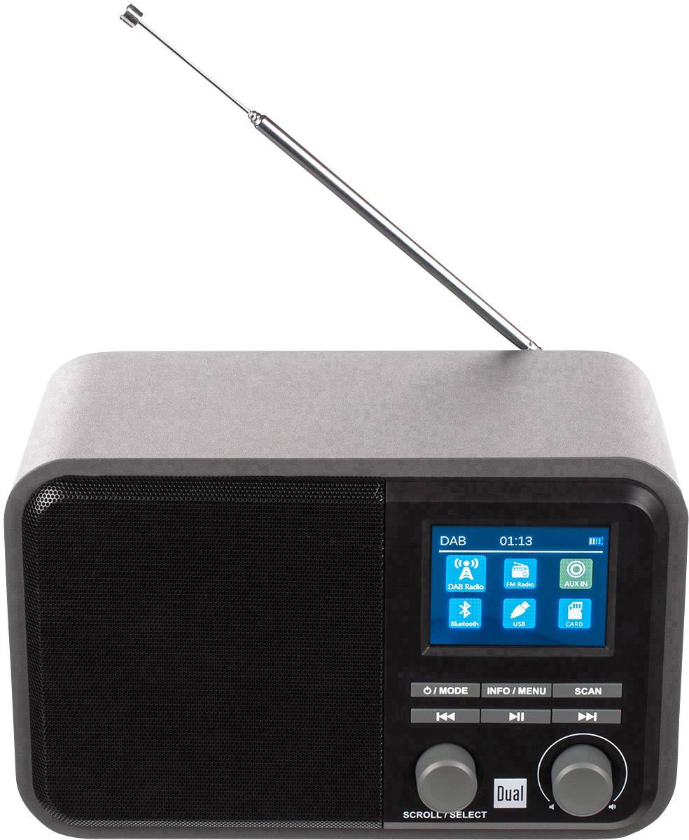 Dual DAB 51 Tischradio DAB+, UKW AUX, Bluetooth®, SD, USB Grau