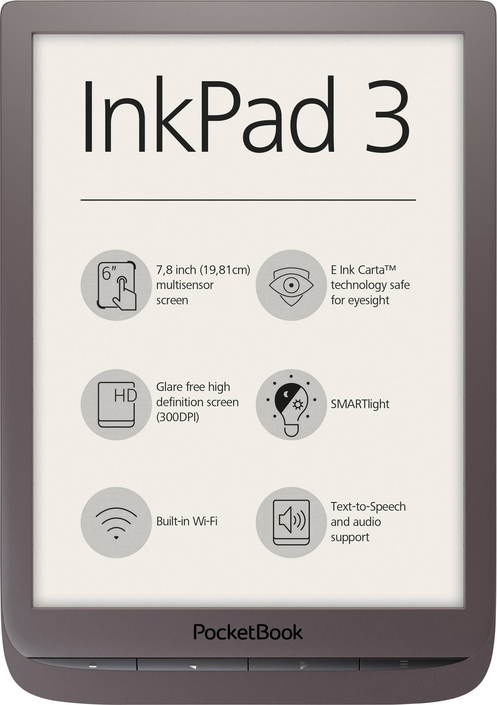 PocketBook InkPad 3 - eBook-Reader - 8 GB - 19.8 cm (7.8")