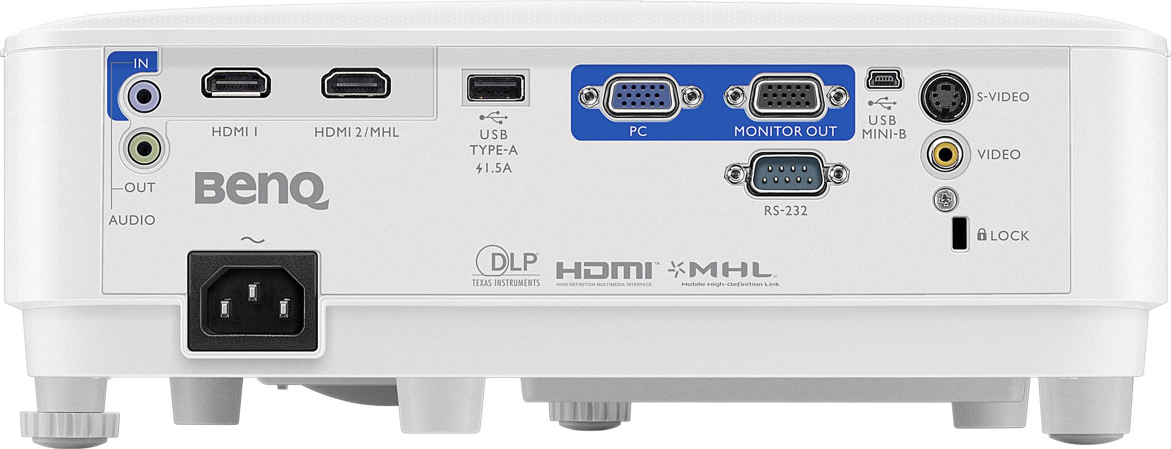 BenQ Beamer MH606 DLP Helligkeit: 3500lm 1920 x 1080 HDTV 10000 : 1 Weiß