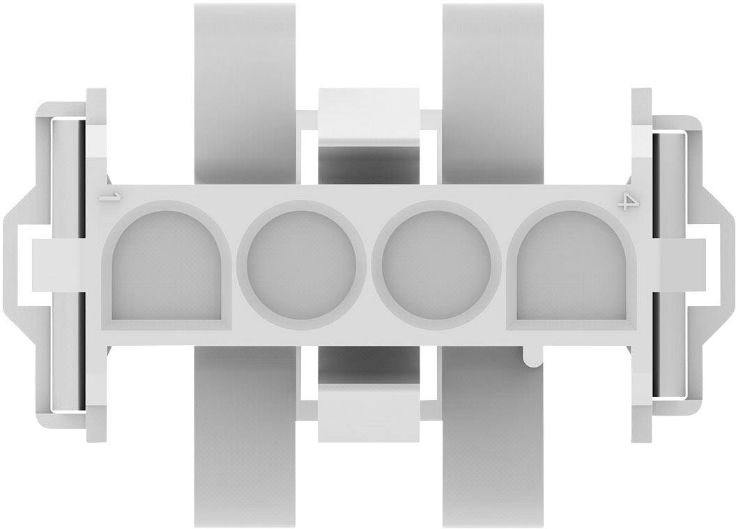 TE Connectivity Buchsengehäuse-Kabel MATE-N-LOK Polzahl Gesamt 4 Rastermaß: 6.35mm 770026-1