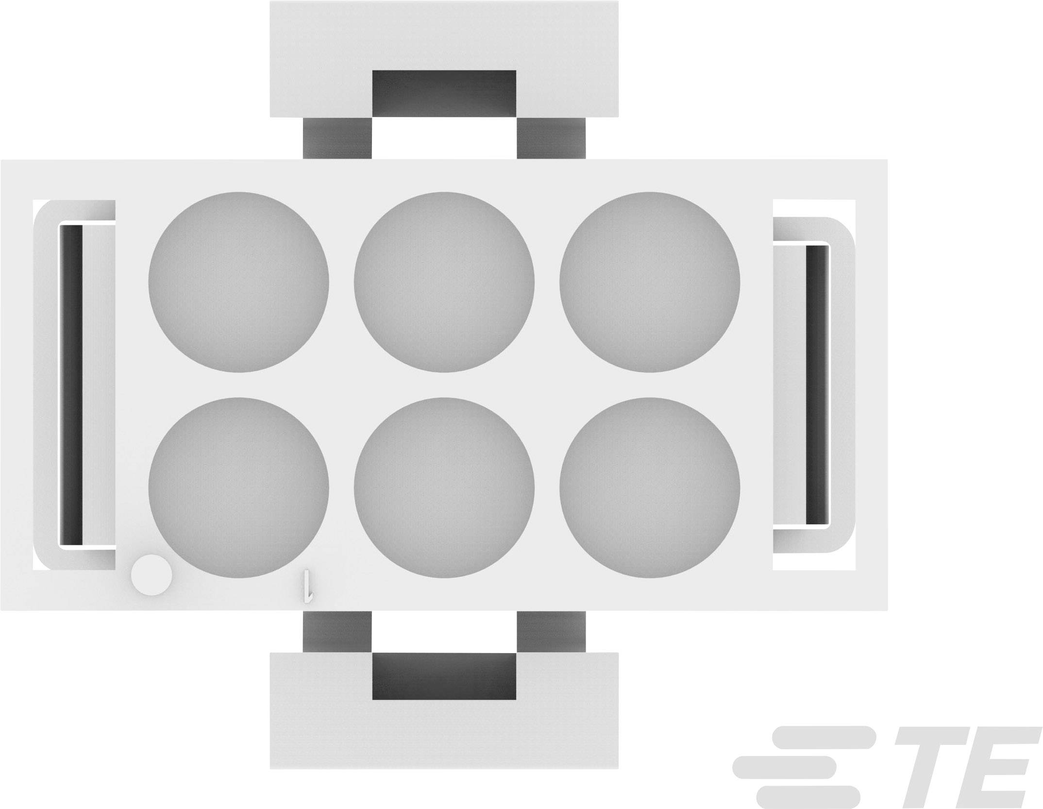 TE Connectivity Stiftgehäuse-Kabel MATE-N-LOK Polzahl Gesamt 6 Rastermaß: 6.35mm 770020-1 1St.