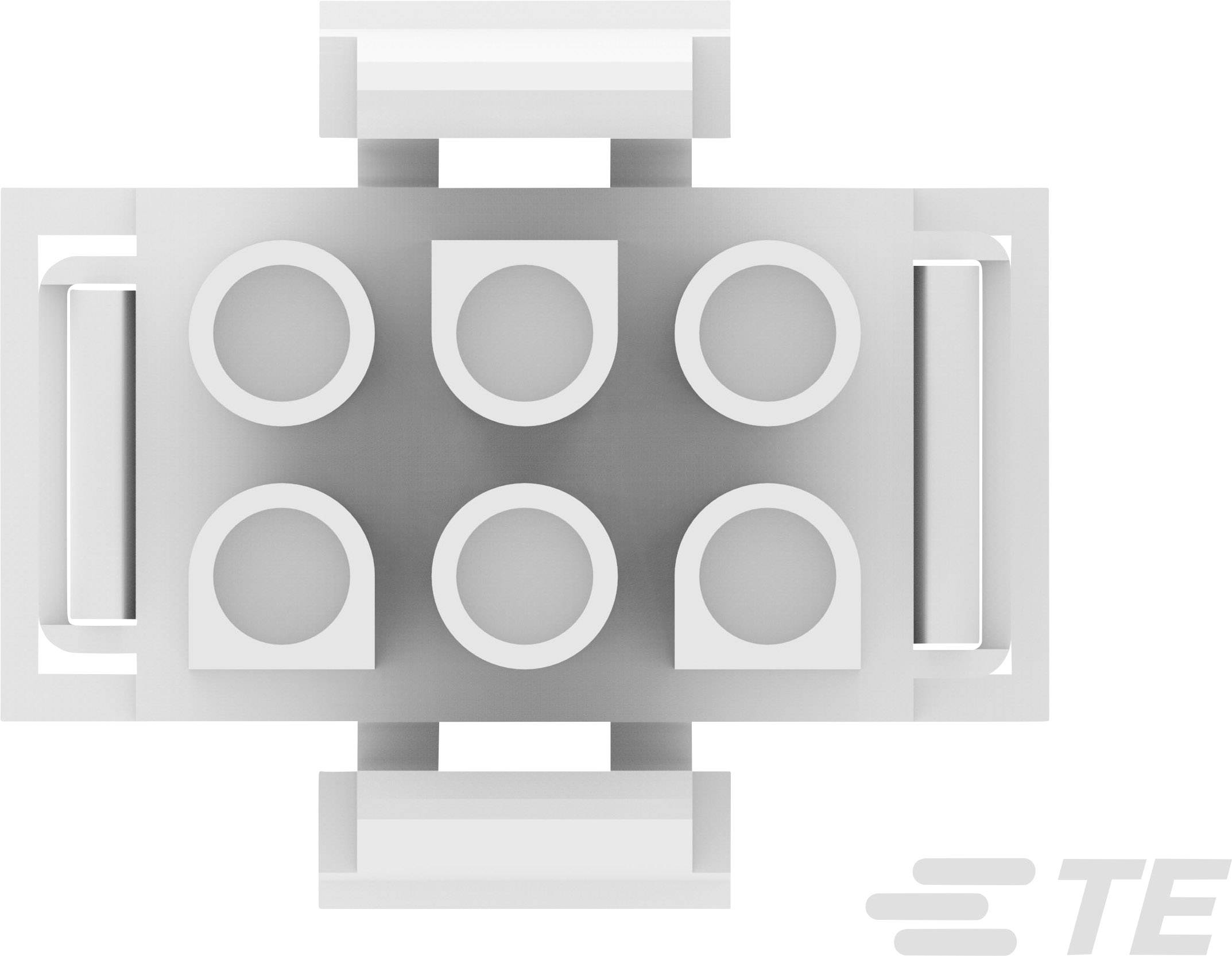 TE Connectivity Stiftgehäuse-Kabel MATE-N-LOK Polzahl Gesamt 6 Rastermaß: 6.35mm 770020-1 1St.
