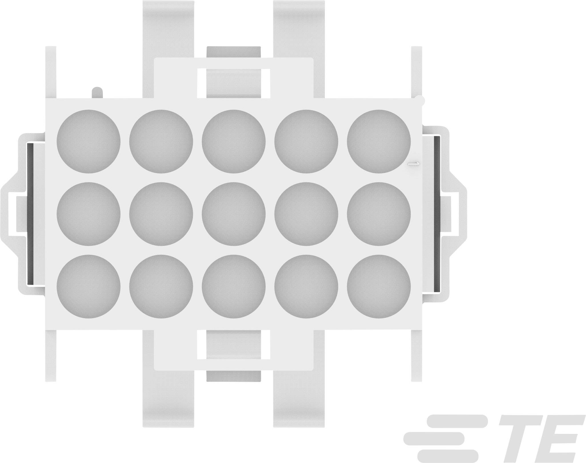 TE Connectivity Buchsengehäuse-Kabel MATE-N-LOK Polzahl Gesamt 15 Rastermaß: 6.35mm 770030-1