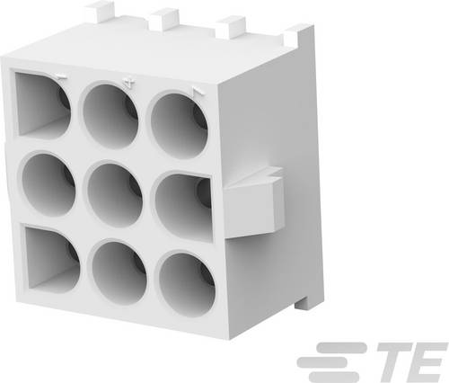 TE Connectivity Buchsengehäuse-Platine MATE-N-LOK Polzahl Gesamt 9 Rastermaß: 6.35 mm 643426-1