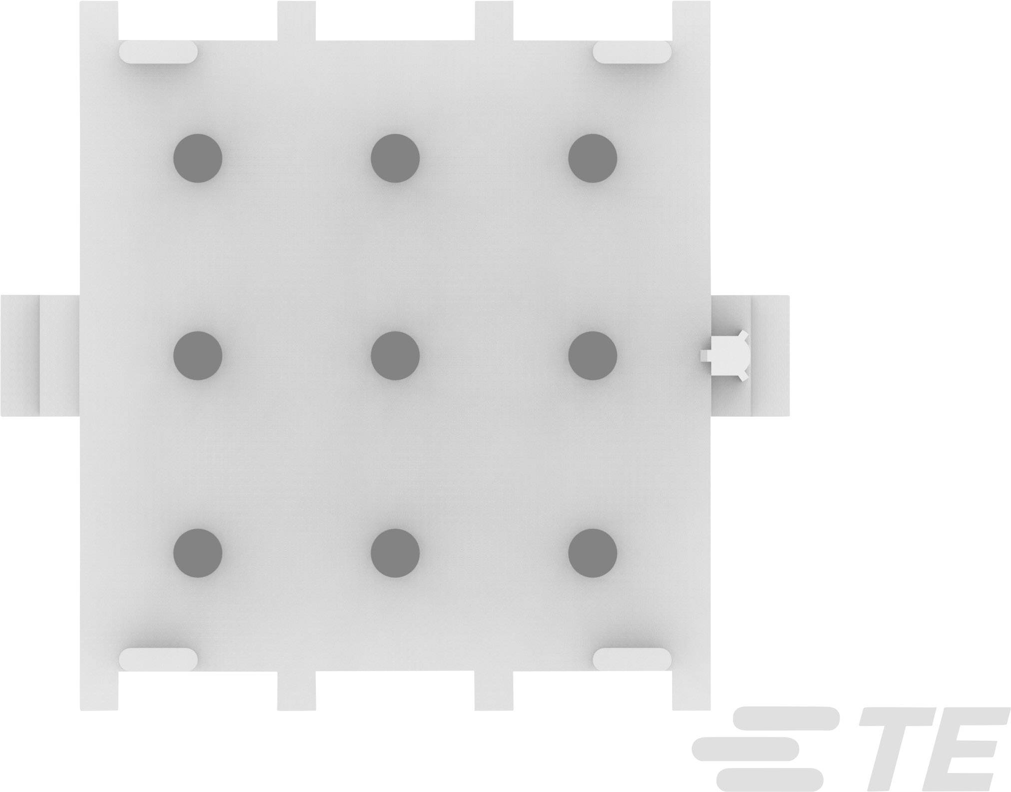 TE Connectivity Buchsengehäuse-Platine MATE-N-LOK Polzahl Gesamt 9 Rastermaß: 6.35mm 643426-1