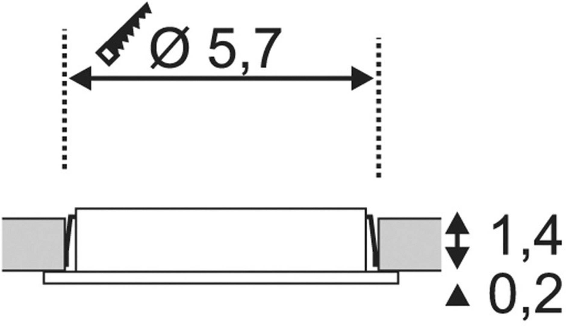 SLV 112222 DL 126 LED-Einbauleuchte LED LED fest eingebaut 3W Chrom