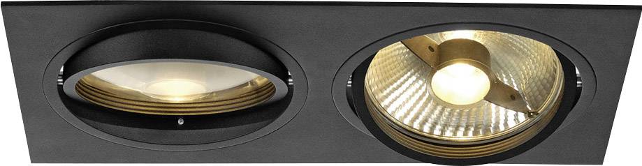 SLV 113840 New Tria 1 Einbauleuchte Halogen, LED GU10 150W Schwarz (matt)
