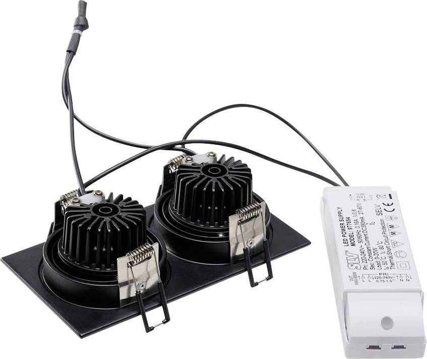 SLV 113890 New Tria LED-Einbauleuchte LED LED fest eingebaut 12W Schwarz (matt)