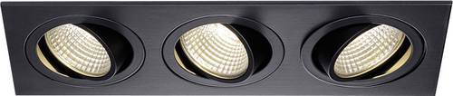 SLV New Tria 3 Set 114210 LED-Einbauleuchte 19.8W Warm-Weiß Schwarz (matt)