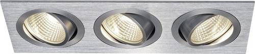 SLV New Tria 3 Set 114216 LED-Einbauleuchte 19.8W Warm-Weiß Aluminium (gebürstet)