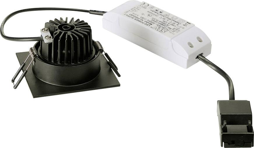 SLV 114390 LED-Einbauleuchte LED LED fest eingebaut 9 W Schwarz (matt)