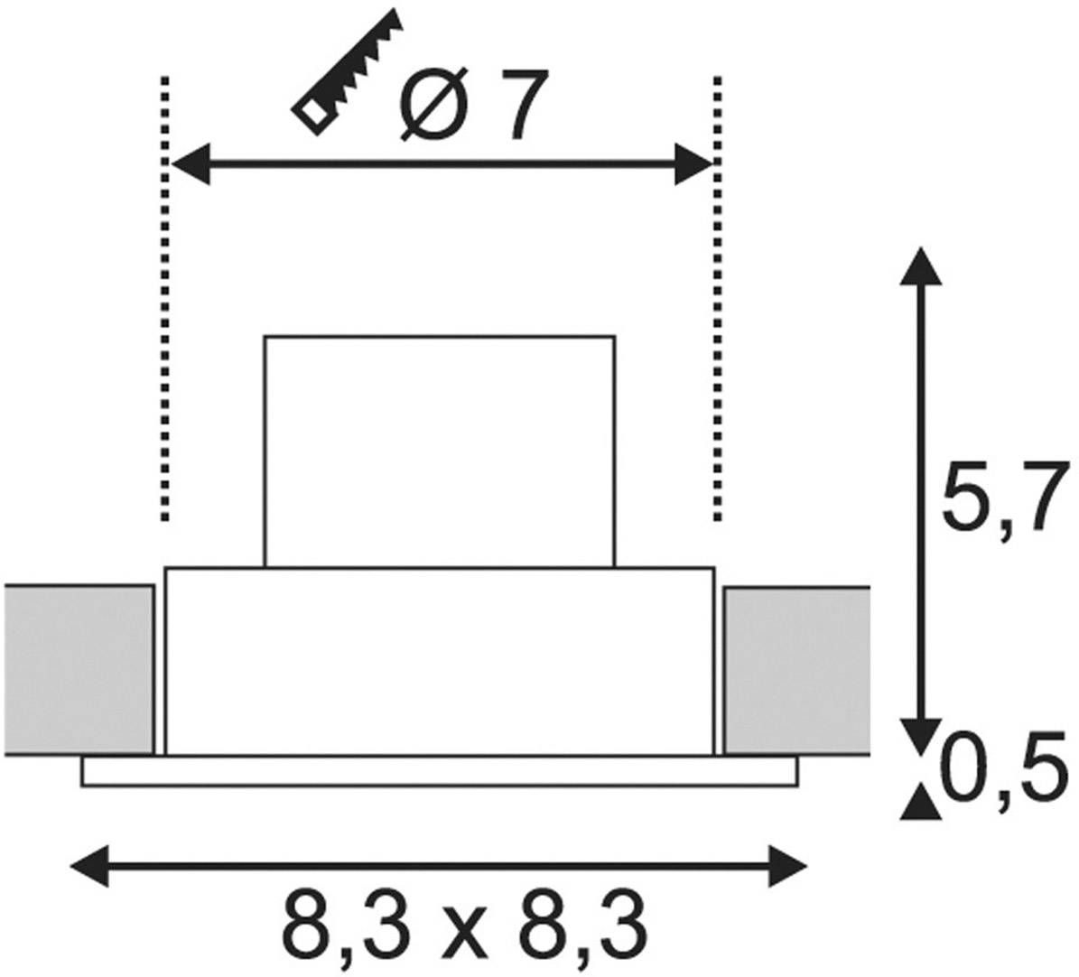 SLV 114451 Patta-F LED-Einbauleuchte LED LED fest eingebaut 12W Weiß (matt)
