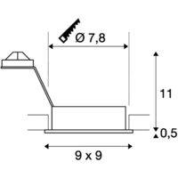 SLV 111726 New Tria 1 Einbauleuchte LED, Halogen GU10 50W Aluminium (gebürstet) SLV 111726 New Tria 1 Einbauleuchte LED, Halogen GU10 50W Aluminium (gebürstet)