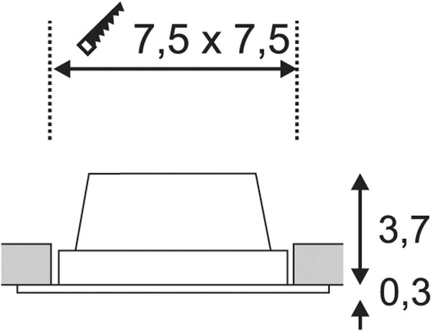 SLV 112721 Frame Basic LED-Einbauleuchte LED LED fest eingebaut 9.4W Weiß (matt)
