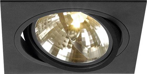 SLV 113800 New Tria 1 Einbauleuchte LED, Halogen G53 75W Schwarz (matt)