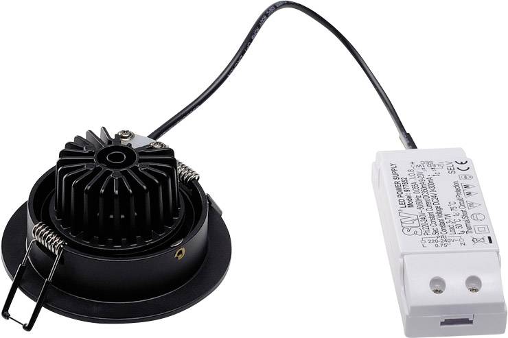 SLV 113900 New Tria LED-Einbauleuchte LED LED fest eingebaut 6 W Schwarz (matt)