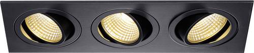 SLV New Tria 3 Set 114200 LED-Einbauleuchte 19.8W Warm-Weiß Schwarz (matt)