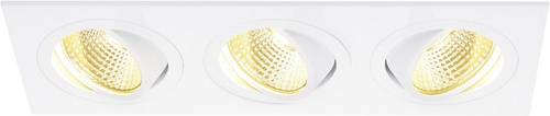 SLV New Tria 3 Set 114201 LED-Einbauleuchte 19.8W Warm-Weiß Weiß (matt)