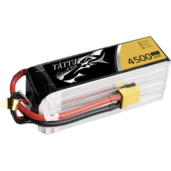 Tattu Modellbau-Akkupack (LiPo) 22.2V 4500 mAh Zellen-Zahl: 6 25 C Softcase XT90