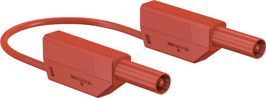 Stäubli SLK410-E/N Sicherheits-Messleitung [Lamellenstecker 4mm - Lamellenstecker 4 mm] 25.00cm Rot 1St.