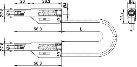 Stäubli SLK410-E/N Sicherheits-Messleitung Lamellenstecker 4 mm Lamellenstecker 4 mm 0.50 m Grün 1 St.