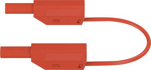 Stäubli SLK410-E/N Sicherheits-Messleitung [Lamellenstecker 4mm - Lamellenstecker 4 mm] 1.00m Rot