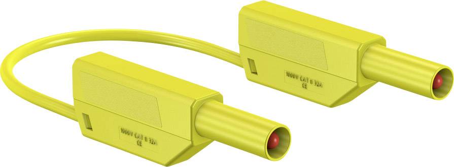 Stäubli SLK410-E/N Sicherheits-Messleitung [Lamellenstecker 4mm - Lamellenstecker 4 mm] 1.00m Gelb 1St.