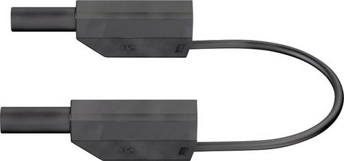 Stäubli SLK410-E/N Sicherheits-Messleitung [Lamellenstecker 4mm - Lamellenstecker 4 mm] 1.00m Schwa