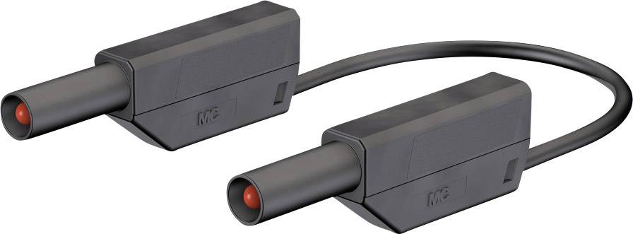 Stäubli SLK410-E/N Sicherheits-Messleitung [Lamellenstecker 4 mm - Lamellenstecker 4 mm] 1.00 m Schwarz 1 St.