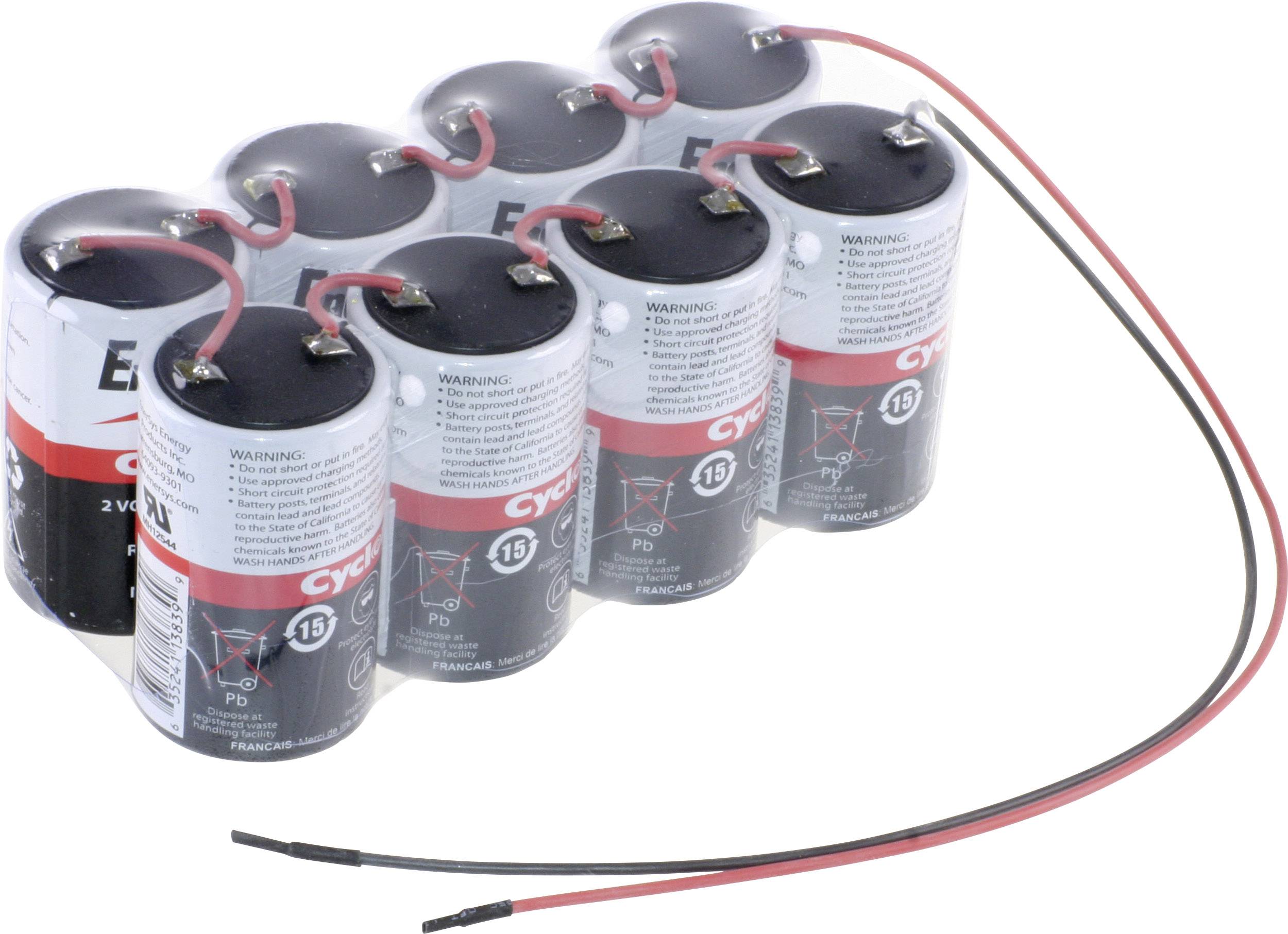 EnerSys Hawker Cyclon BC F2x4 110906 Bleiakku 16V 5Ah Blei-Vlies (AGM) Kabel Wartungsfrei, Wickelzellenausführung, Zyklenfest