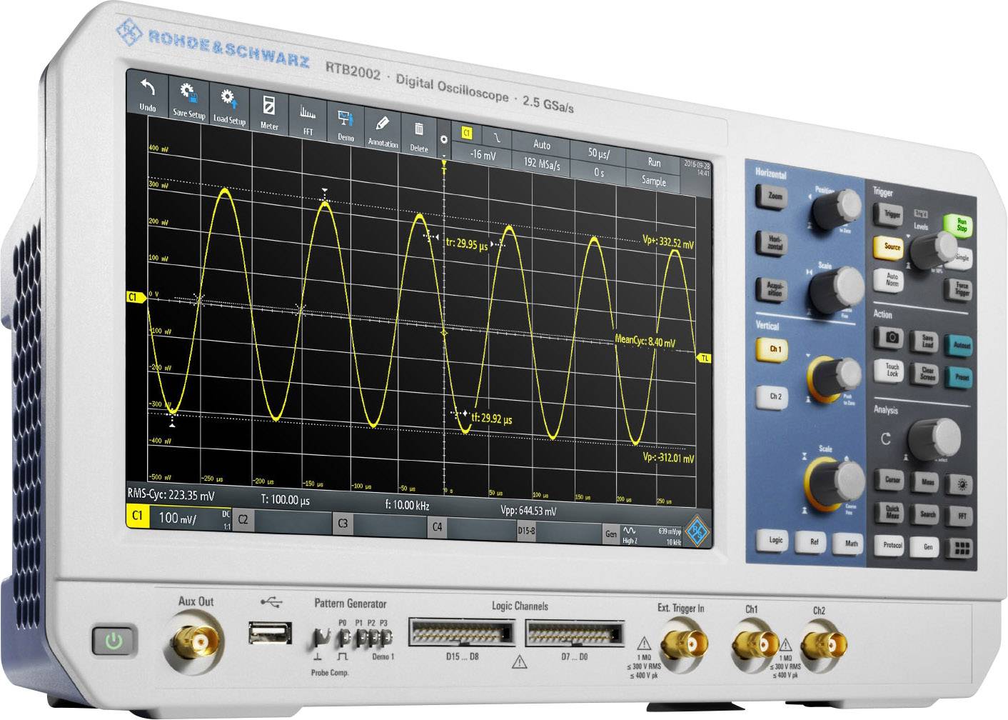 Rohde & Schwarz RTB2K-202M Digital-Oszilloskop 200MHz 18-Kanal 1.25 GSa/s 10 Mpts 10 Bit Digital-Speicher (DSO)