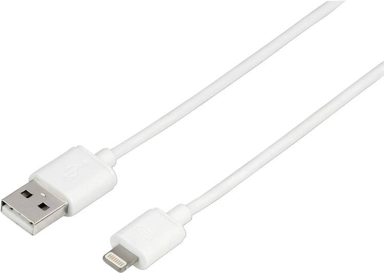 Hama Apple iPad/iPhone/iPod Anschlusskabel [1x USB 2.0 Stecker A - 1x Apple Lightning-Stecker] 1.00m Weiß