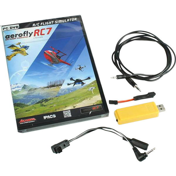 Ikarus aeroflyRC7 Professional Modellbau Flugsimulator mit Interface Graupner/HoTT, mit Interface Futaba/Spektrum