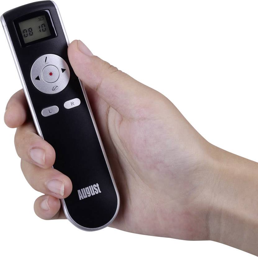 August LP315B Presenter inkl. Laserpointer, integriertes Display
