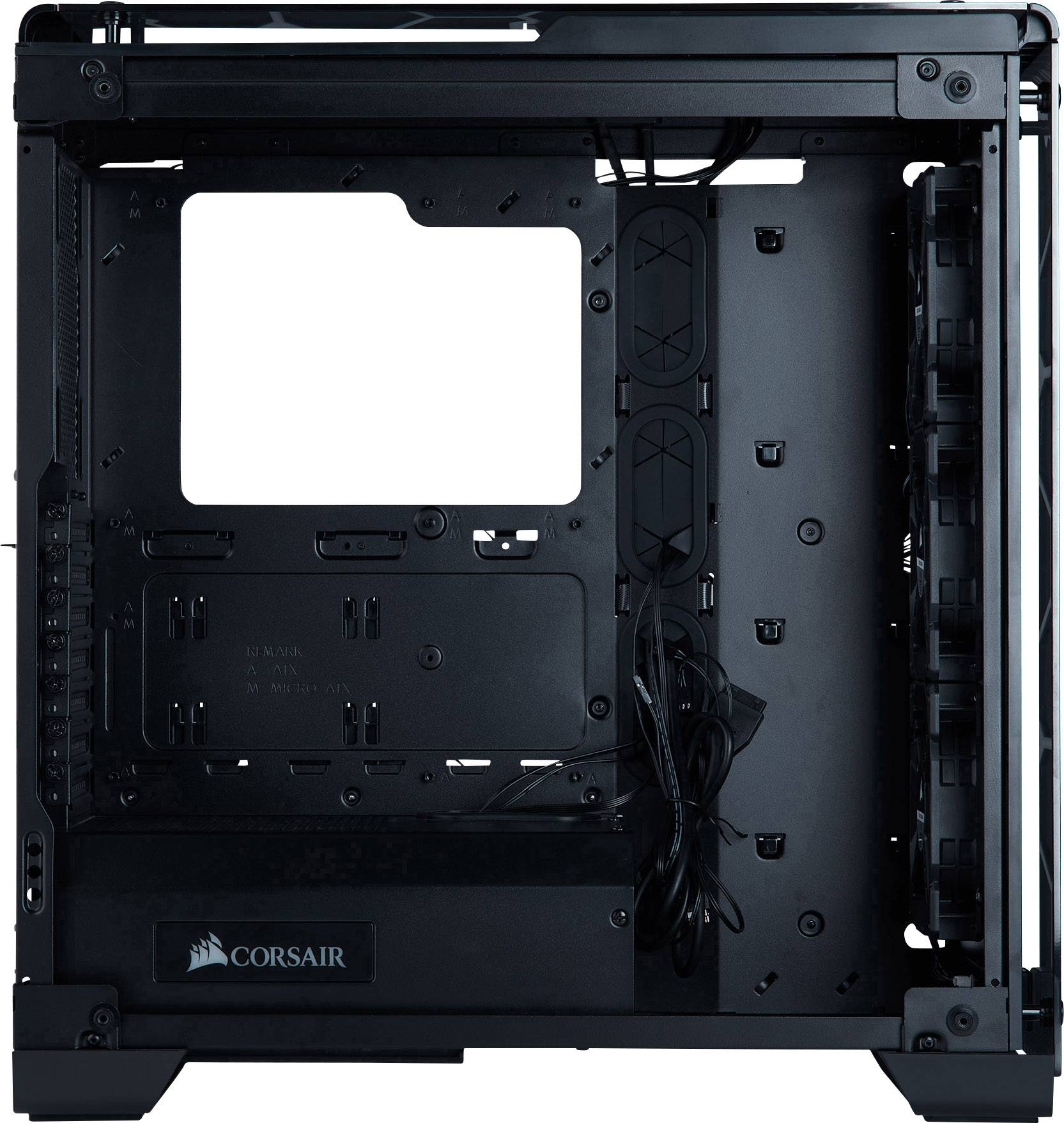 Corsair Crystal 570X RGB Mirror Black Tempered Glass Midi-Tower PC-Gehäuse Schwarz 3 Vorinstallierte LED Lüfter, Staubfilter