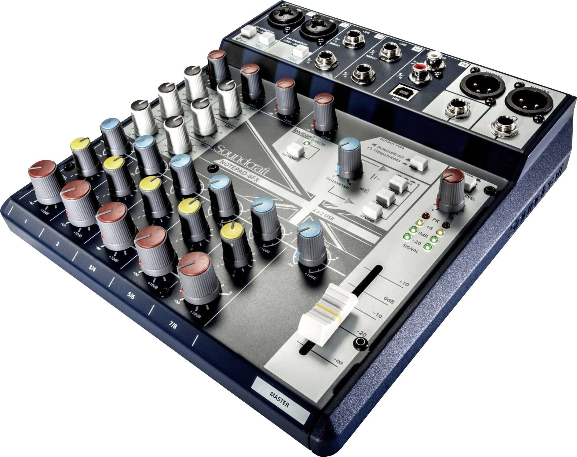 SoundCraft Notepad 8FX Konsolen-Mischpult Anzahl Kanäle:8 USB-Anschluss
