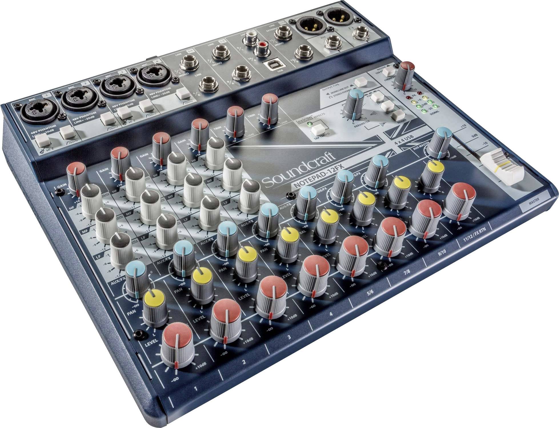SoundCraft Notepad 12FX Konsolen-Mischpult Anzahl Kanäle:12 USB-Anschluss